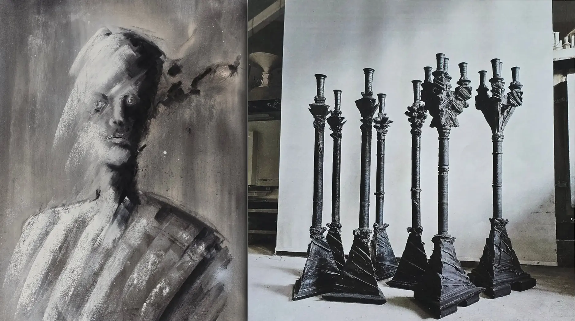 Bilde av noen av kunstverkene til Kjell Johannessen