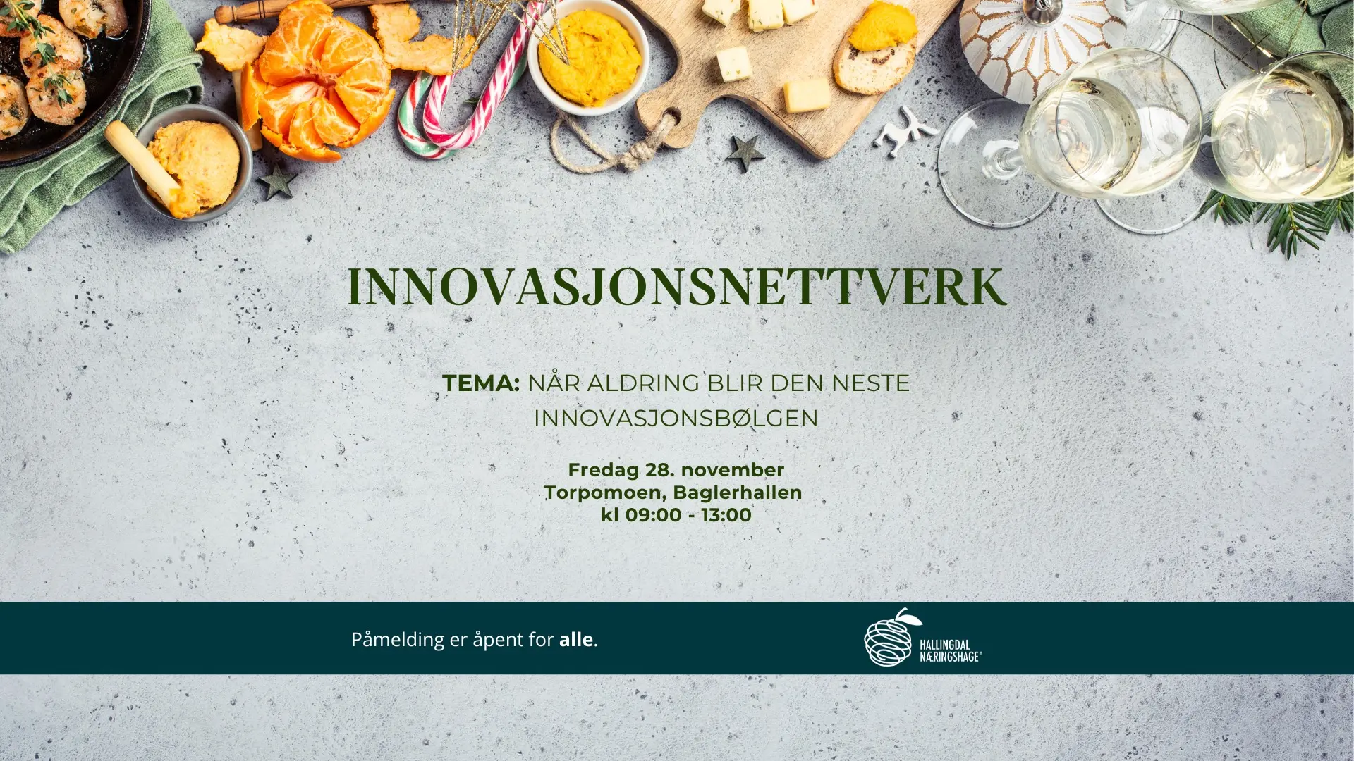 Plakat til Innovasjonsnettverk på Torpomoen 28. november