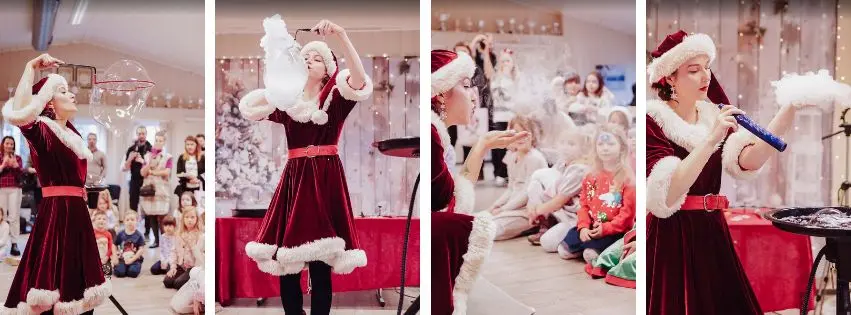 Jul på Ålingen med såpebobleshow