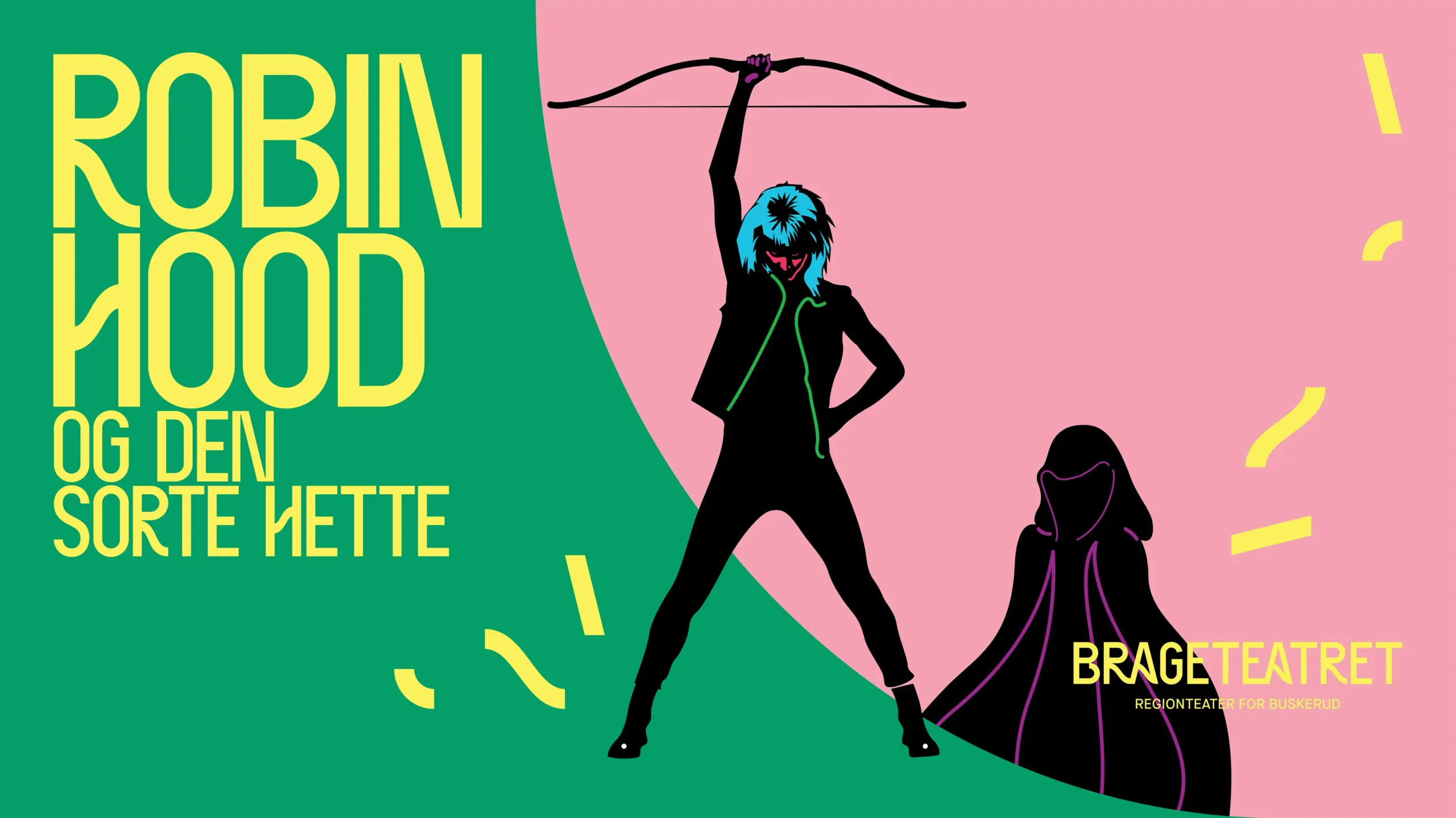 Brageteatrets musikalske familiekomedie Robin Hood og Den Sorte Hette kommer til Ål 24.april