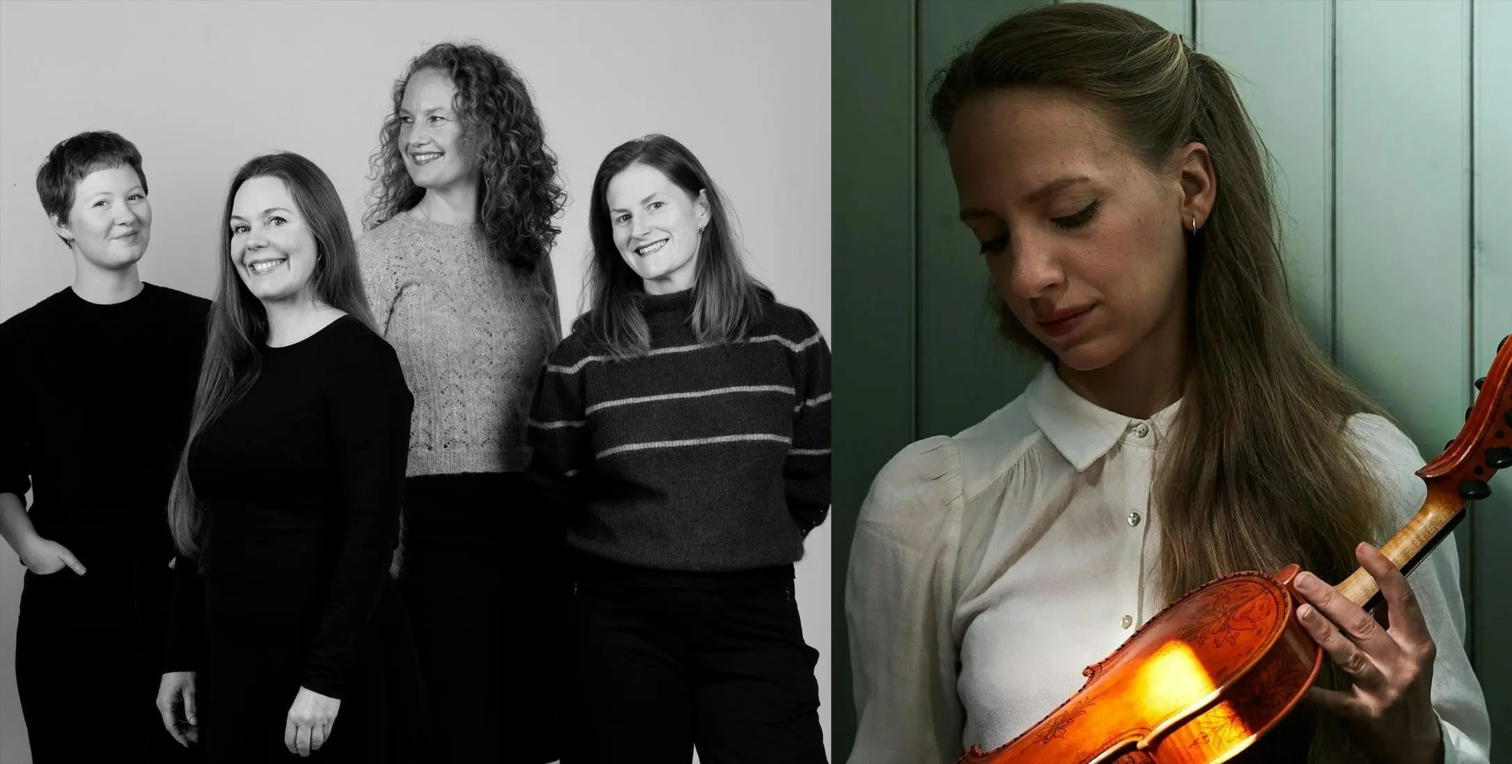 Bilde av Song Circus: Liv Runesdatter, Ingeborg Dalheim, Anna Russnes og Signe Irene Time, samt Tuva Færden på fele.