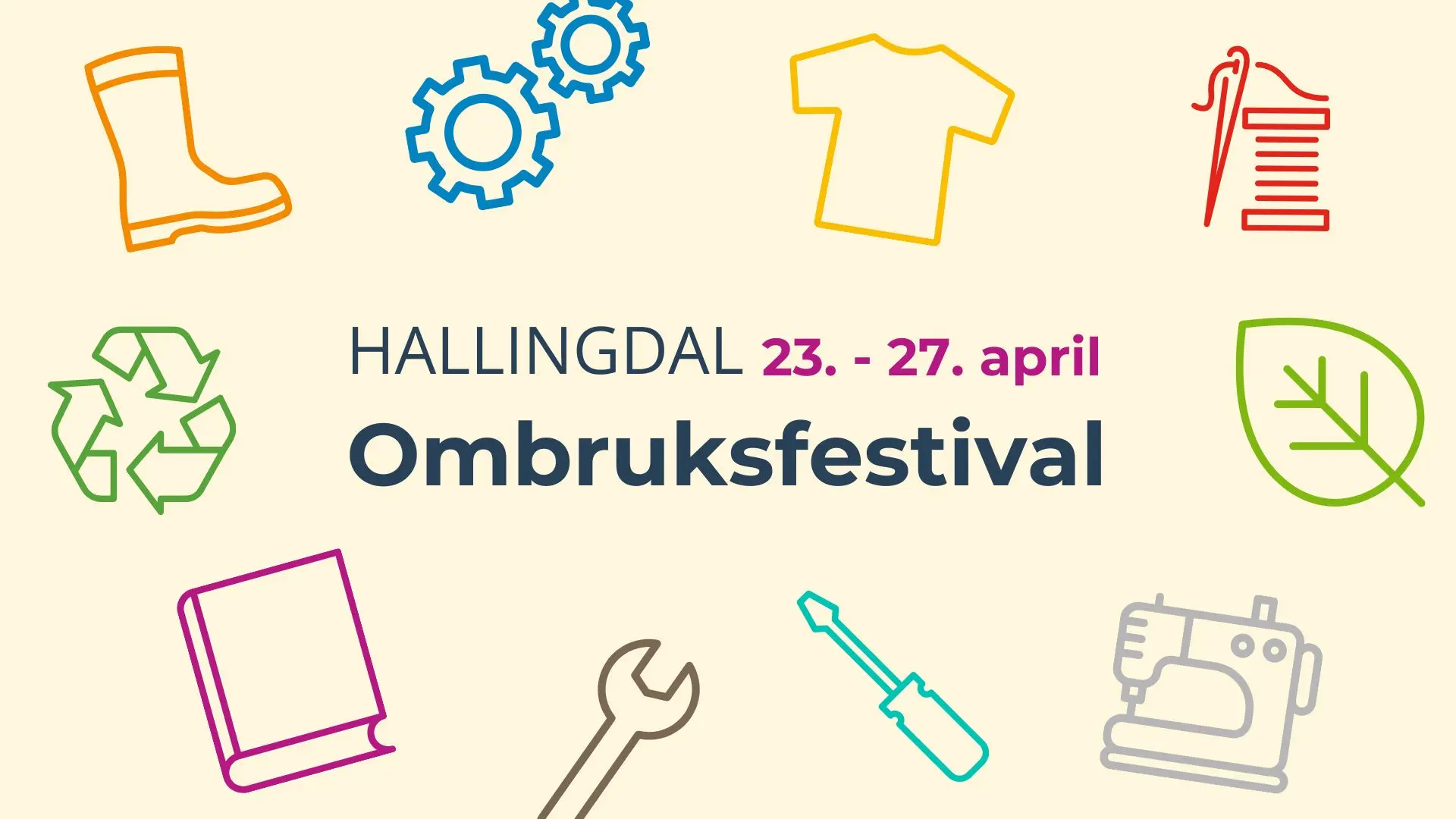 Plakat for Hallingdal Ombruksfestival 22-26.april