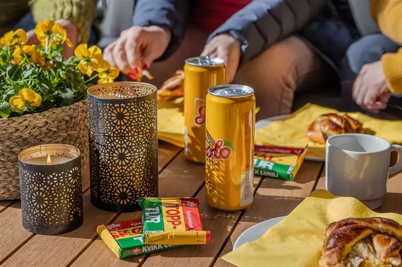 Bilde fra påskebord på Topcamp i Hallingdal