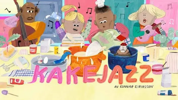 Plakat for forestillingen Kakejazz med Riksteateret