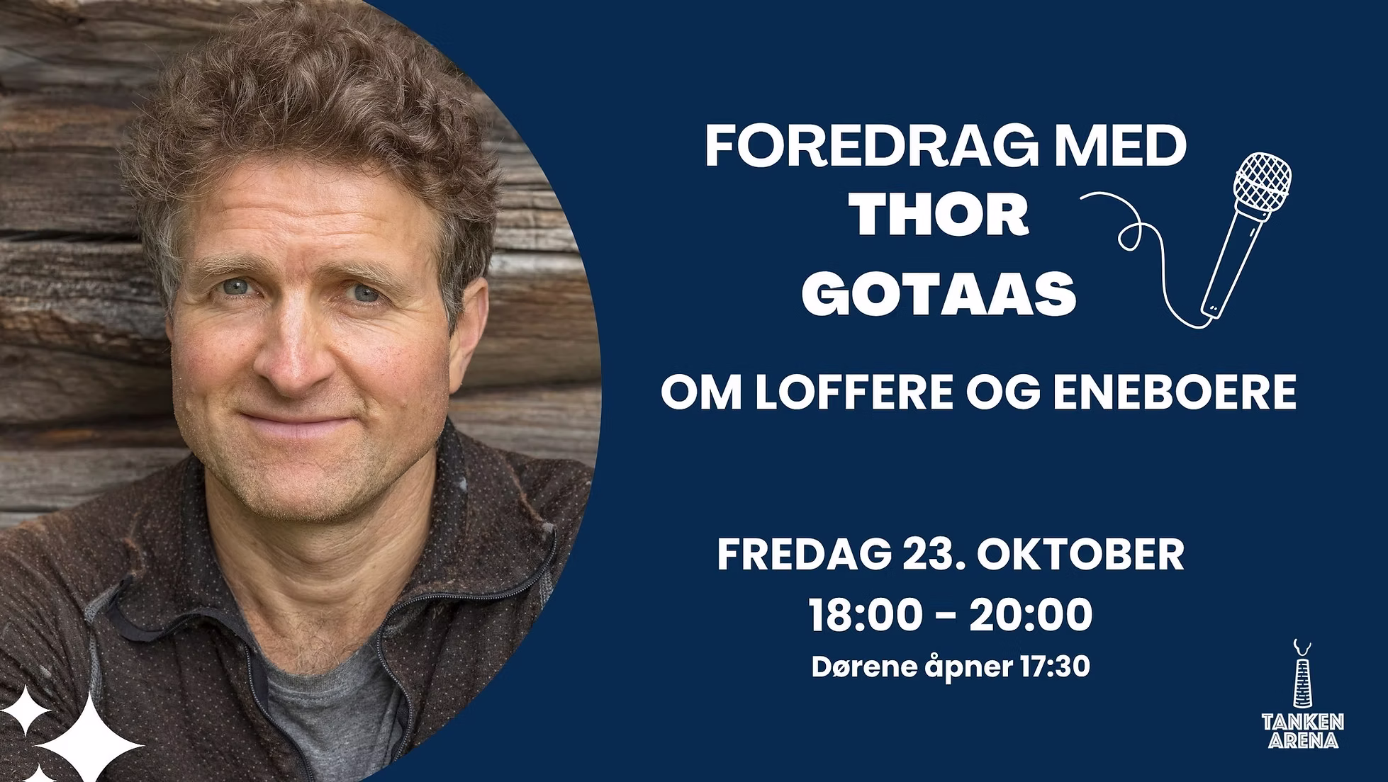 Plakat til foredrag med Thor Gotaas