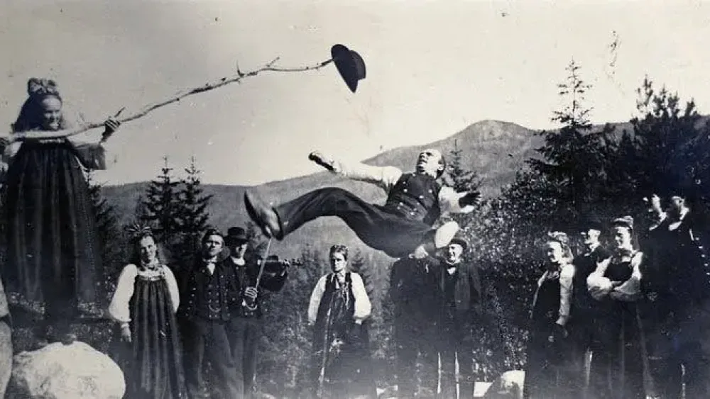 Foto av hallingdaldanser: Telemark Museum, TGM-B.18445