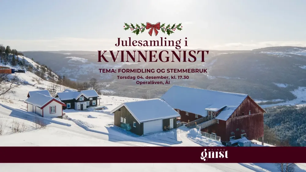 Plakat: Julesamling i Kvinnegnist