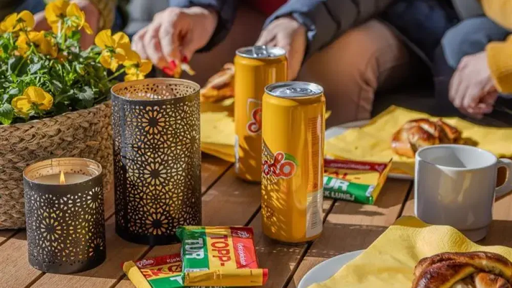 Bilde fra påskebord på Topcamp i Hallingdal