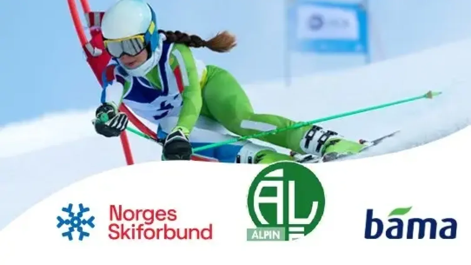 Bilde av alpinkjører på Bama Alpinfestival